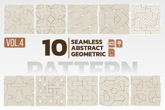 10 Seamless Geometric Line Patterns Vol4: A Practical Evaluation for Designers and Creators