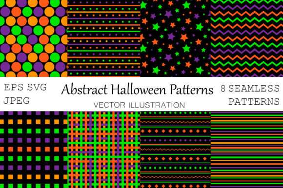 Abstract Halloween Seamless Patterns: A Practical Resource for Designers and Makers