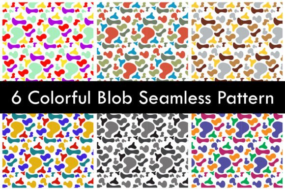 Blob Colorful Seamless Patterns