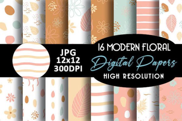 Boho Abstract Modern Floral Patterns