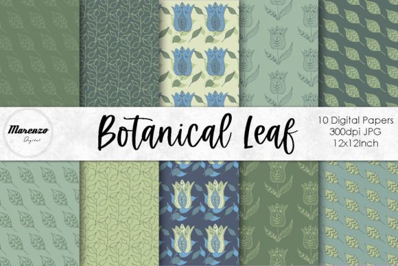 Botanical Leaf Patterns – Digital Papers: Timeless Texture for Creative Workflows