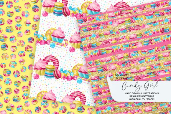 Candy Digital Paper, Seamless Patterns