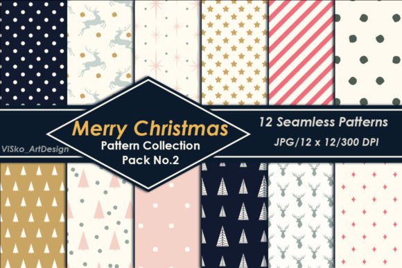 Christmas Seamless Patterns Set Pack 2