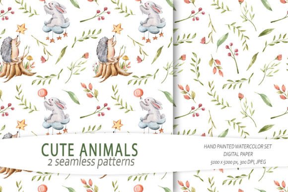 Cute Animals Seamless Patterns – Effortless Charm for Print-On-Demand & DIY Design