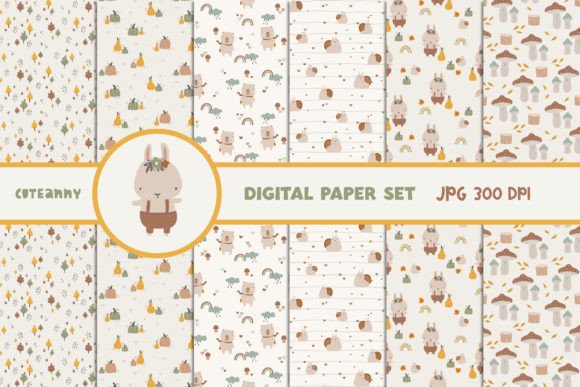 Cute Autumn Seamless Patterns
