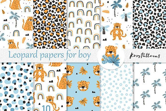 Funny Leopard Seamless Boys Patterns