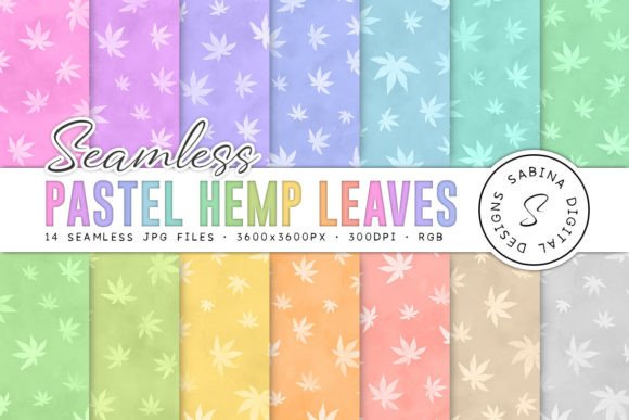 Hemp Leaves Seamless Patterns: A Versatile Resource for Creative and Professional Design Work