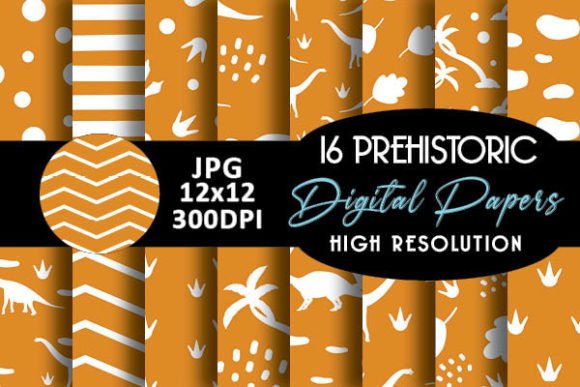 Orange Prehistoric Dinosaur Patterns: Where Bold Color Meets Timeless Playfulness in Modern Design