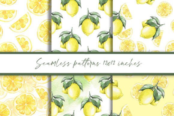 Patterns with Lemons. Watercolor: Strategic Design Assets for Purposeful Creative Work