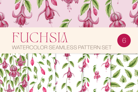 Pink Watercolor Fuchsia Flower Patterns: Timeless Beauty for Creative Projects