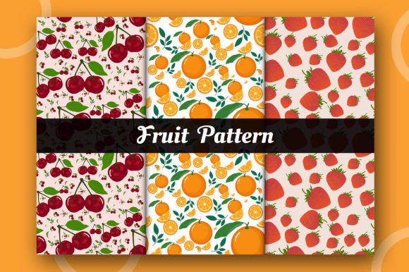 Seamless Patterns with Fruits: Versatile, Editable & Ready for Real-World Design
