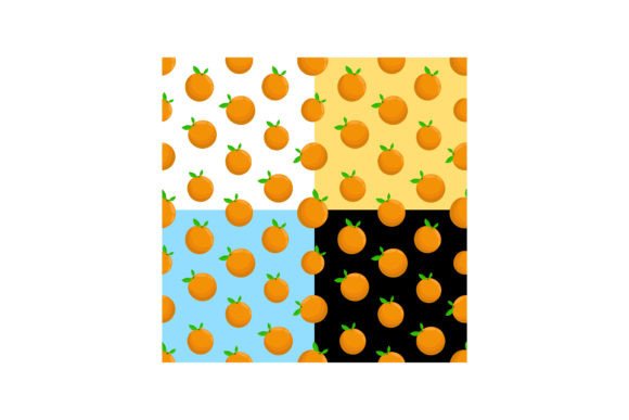 Seamless Patterns with Whole Orange and Leaves: A Strategic Design Asset for Modern Fabric and Digital Creatives