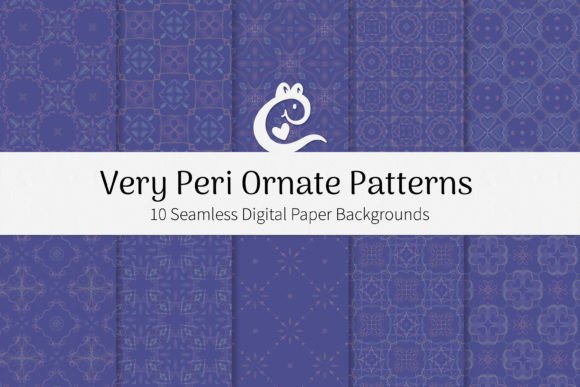 Very Peri Ornate Patterns: Elegant & Seamless
